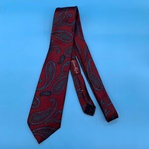 Oscar De La Renta Red/Blue Paisley Men's‎ Classic Neck Tie Castner Knott